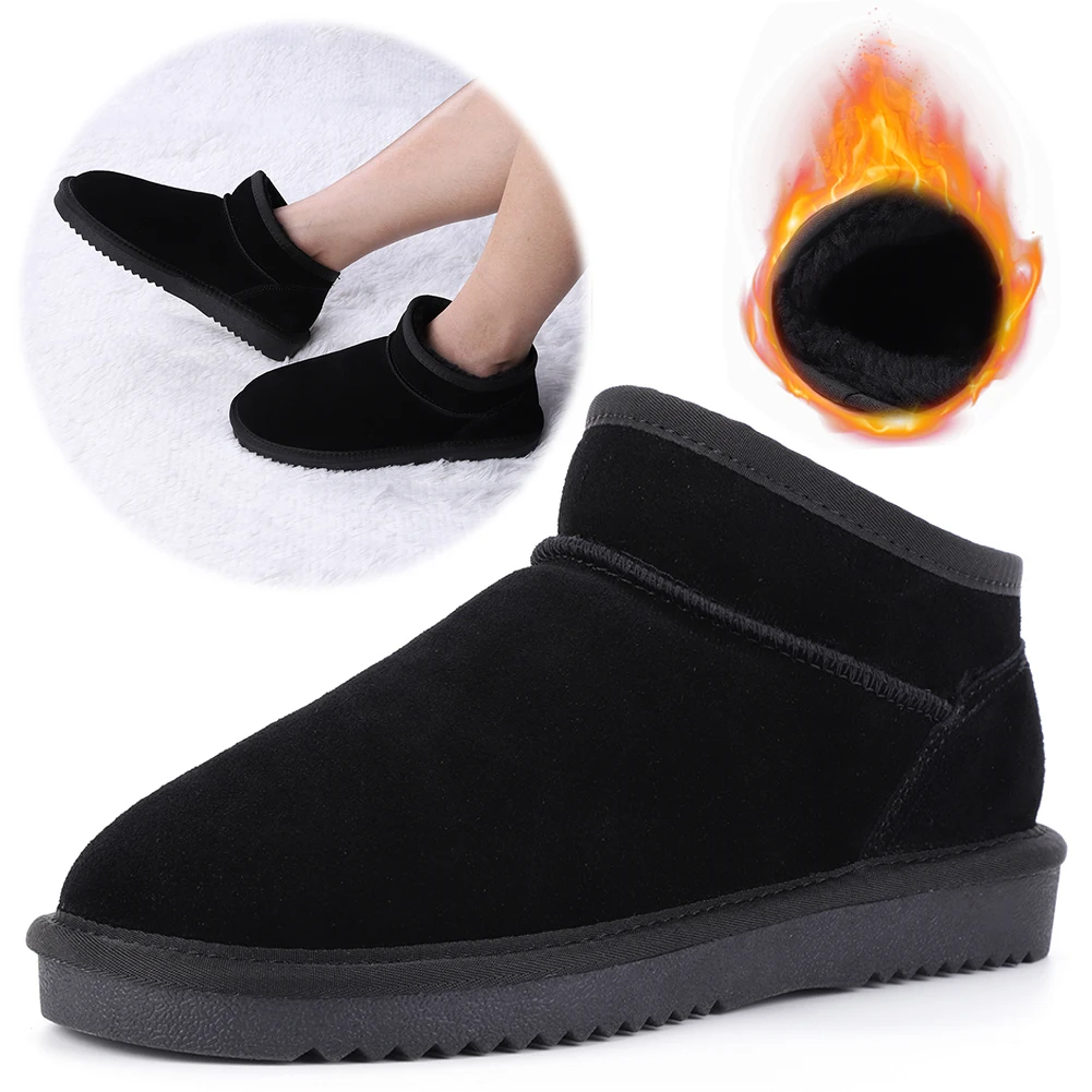 

Women Snow Boots Warm Winter Booties Water Resistant Comfort Ankle Boots Faux Fur Lining Boots Thermal Plush Boots for Hiking