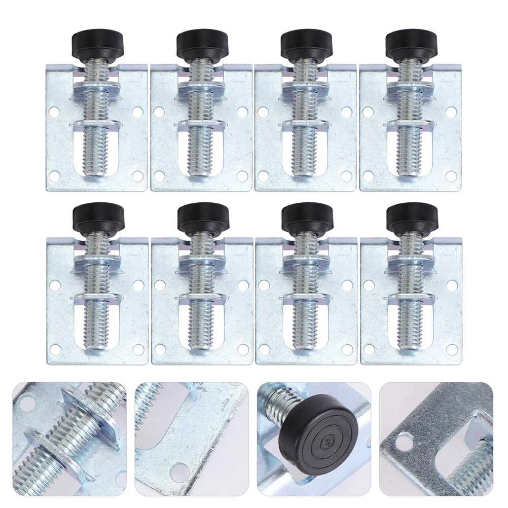 

8Pcs Metal Adjustable Furniture Leveling Feet Heavy Duty Steel Legs for Tables Cabinets Workbench Garage Basement Furniture