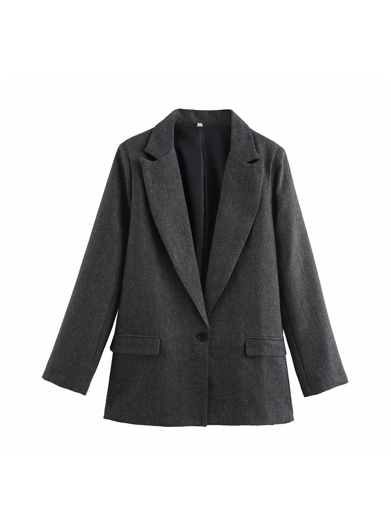 

Women's Black Gothic Emo Blazer Jacket Vintage Office Ladies Elegant Suit Coat Y2k Harajuku Long Sleeve Outerwear Clothes Autumn