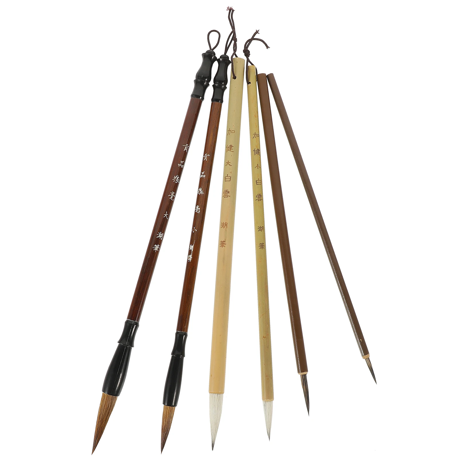 

6Pcs Calligraphy Writing Brush Set Traditional Chinese Brush Pen Easy Moisture Retention for Calligraphy Practice Art