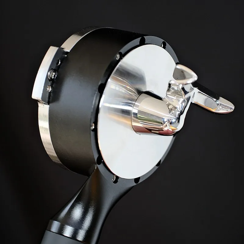 Mischief Prank V2 bottomless flat coffee machine handle deformable horn, ingot double mouth