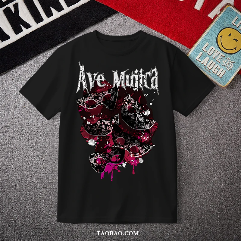BanG Dream Ave Mujica Toyokawa Xiangzi Ruoye Mu Camiseta de manga corta ropa de algodón puro ropa adormecida ropa de Anime hombres camiseta