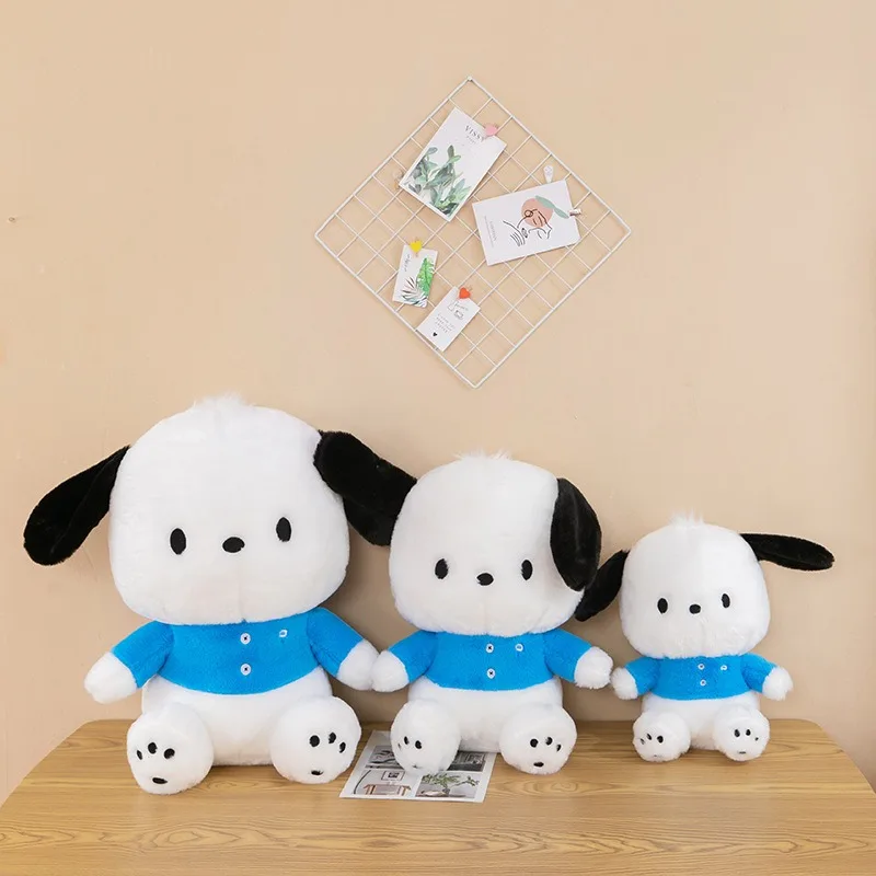 Sanrio-muñeco de peluche Pochacco auténtico, muñeco de Anime Kawaii, conejo, globo, temporada escolar, cachorro, 50CM, regalo de cumpleaños y