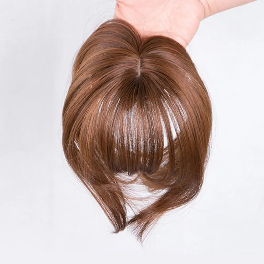 Women 3D Bangs Natural Wispy French Bangs Forehead Hair Extensions Black Brown Bangs Fringe Wig Hairpieces Women Wig