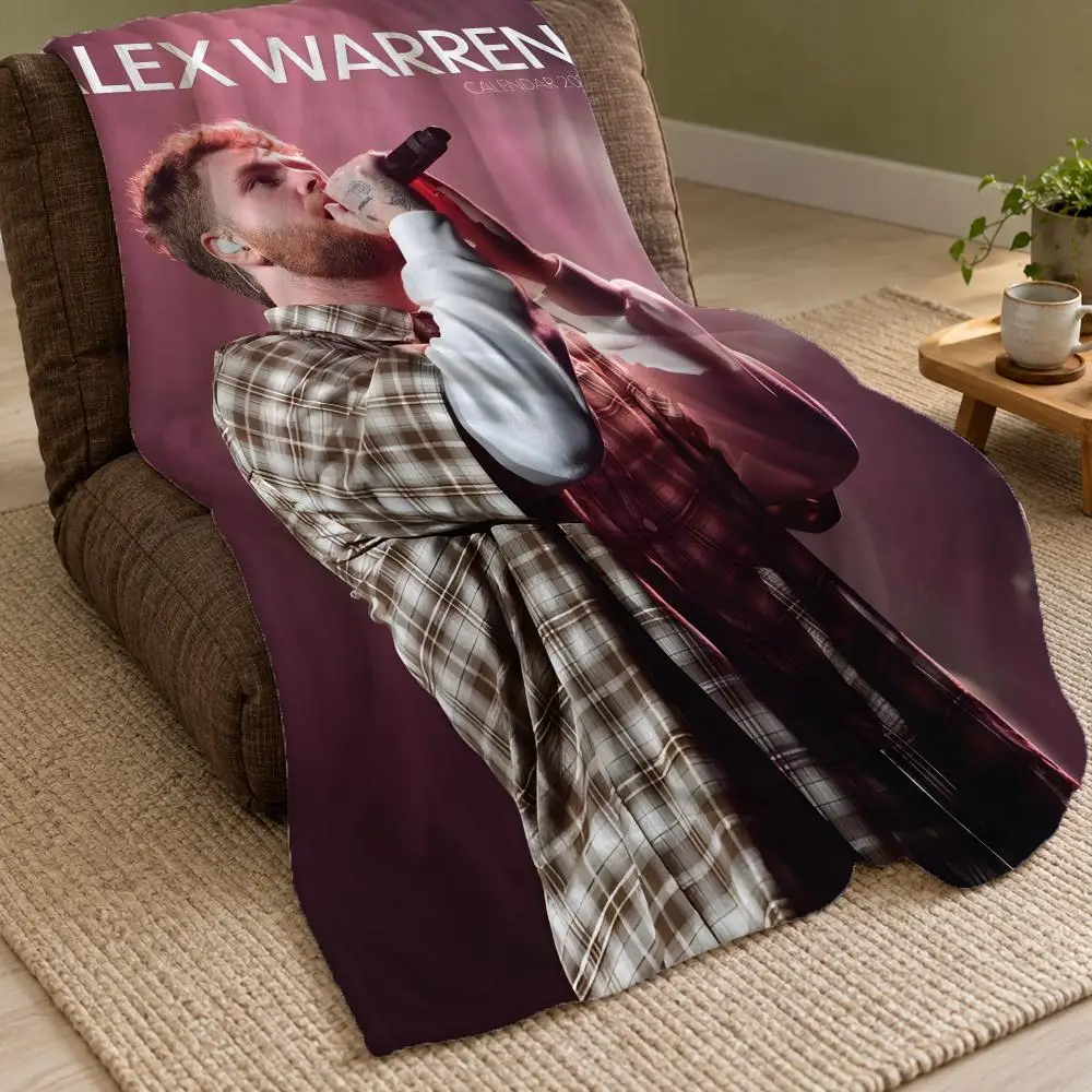 A-Alex Warren And Album Ordinary Throw Double Sided Flannel Throw Blanket Soft Warm Washable Home Decor