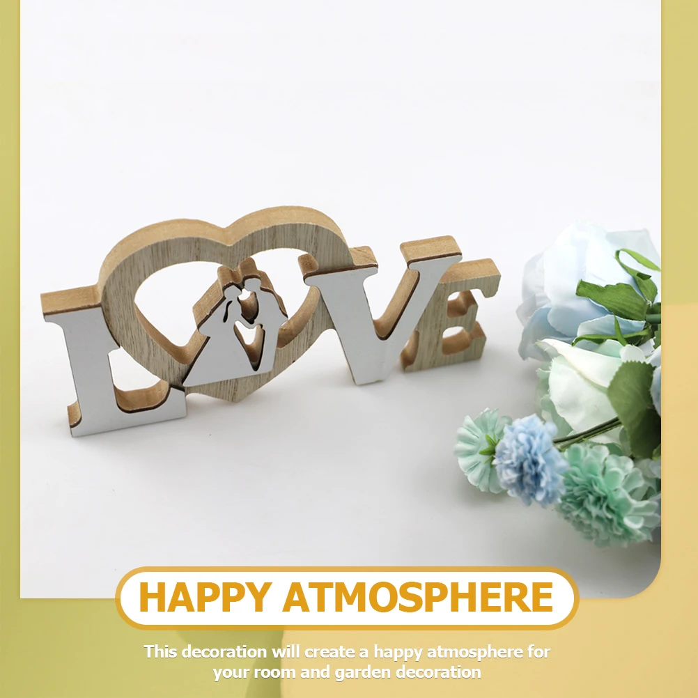 

Wooden Wedding Party Decor Valentine'S Day Centerpiece Craft For Home Garden Office School Celebration Love Newlyweds