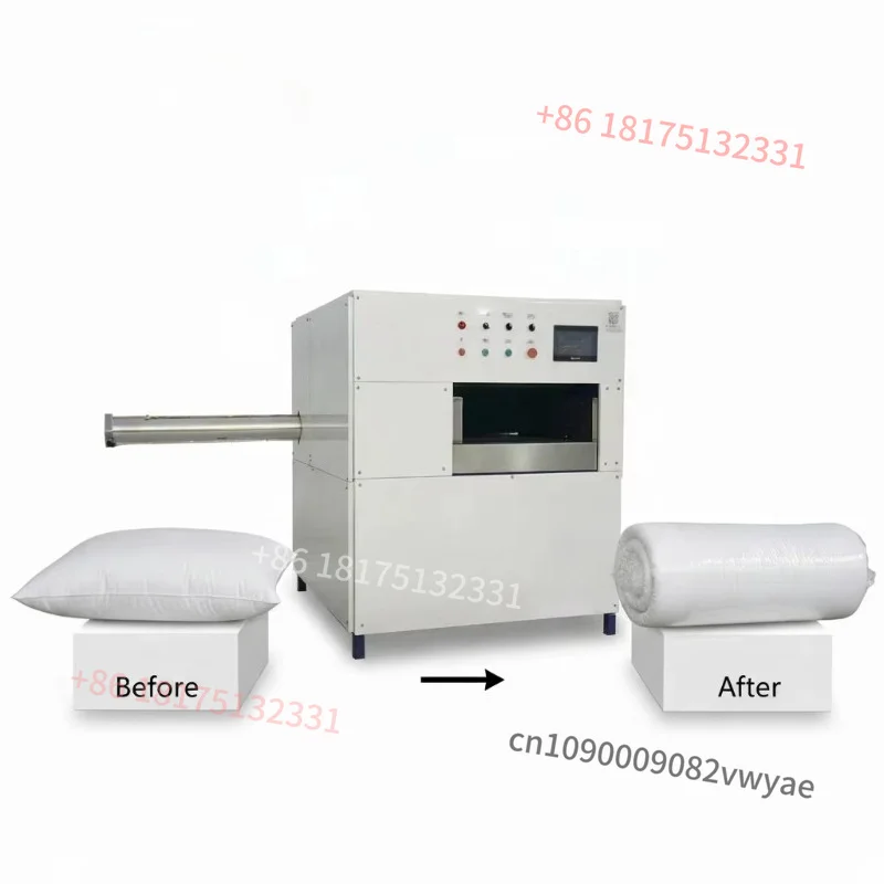 Compression pad roll vacuum pillowcase packaging machine