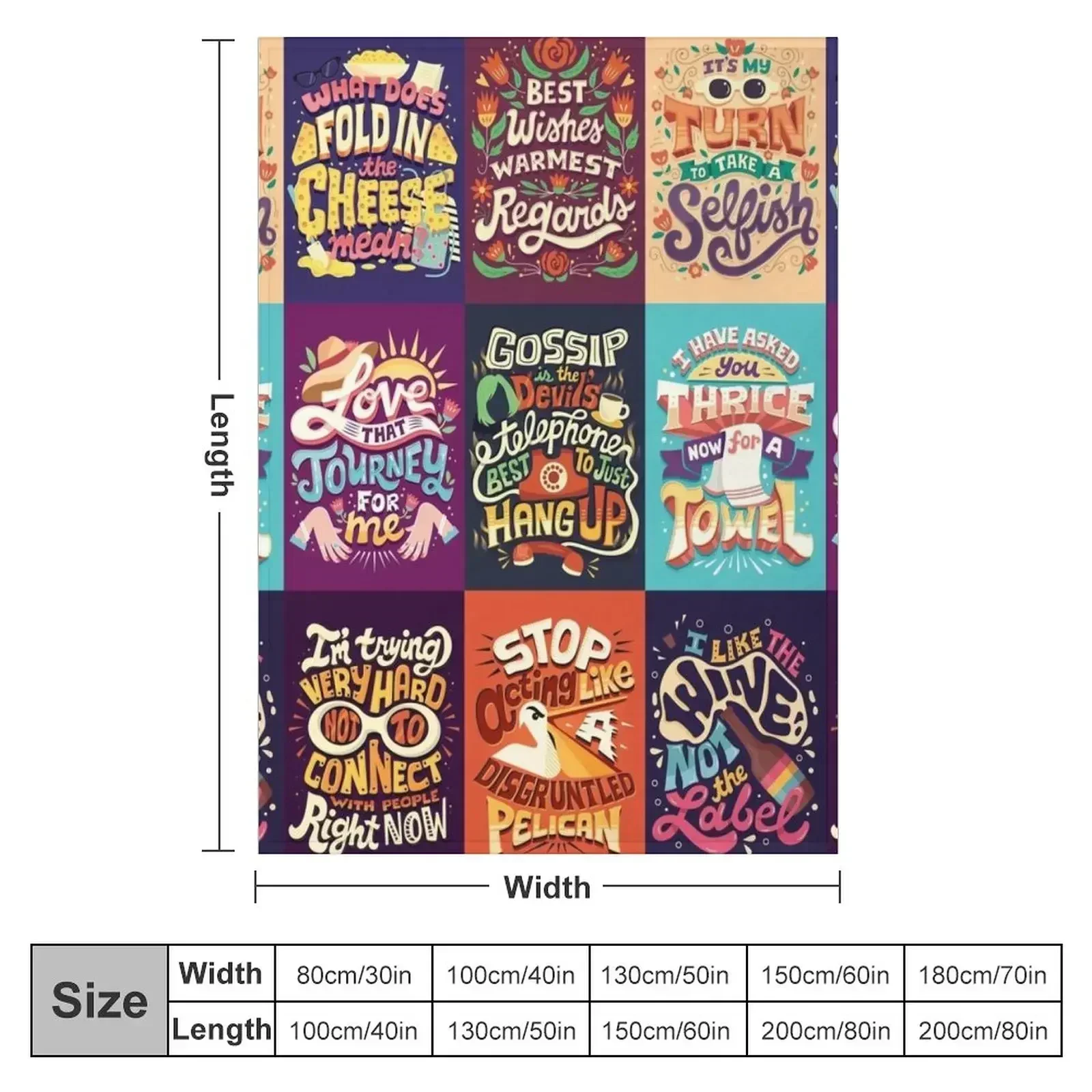 SC Collage Throw Blanket Picnic Flannel Fabric Thins Luxury Brand Blankets
