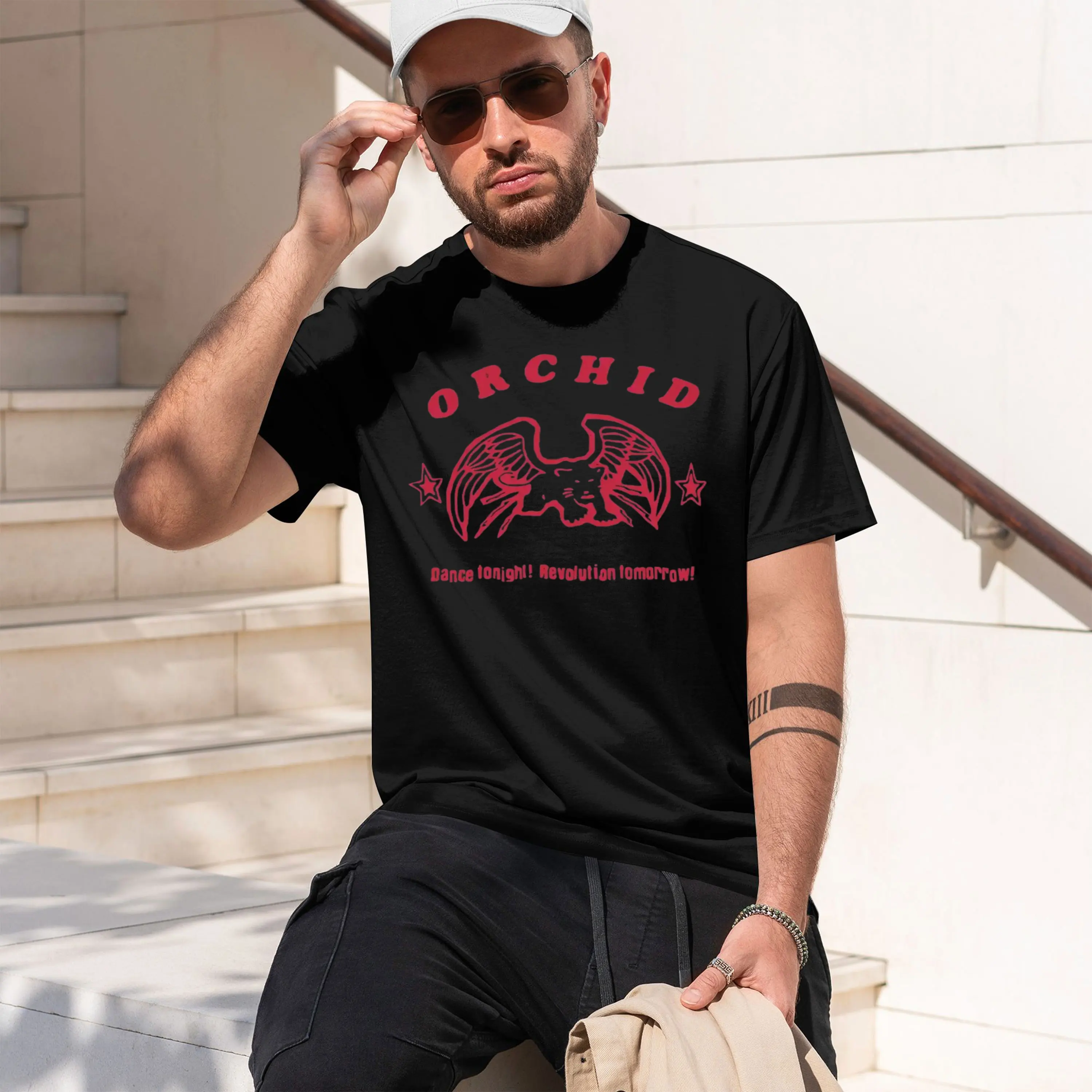 Orid Dance To T Shirto Punk Ampere Jeromes eam Raein Y058 vintage Washed Slightly Streted grh 2026 New Model Men’s Short-sleeve