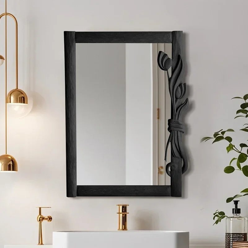 B06  bathroom mirror retro vanity mirror light luxury decorative  premium home makeup mirror