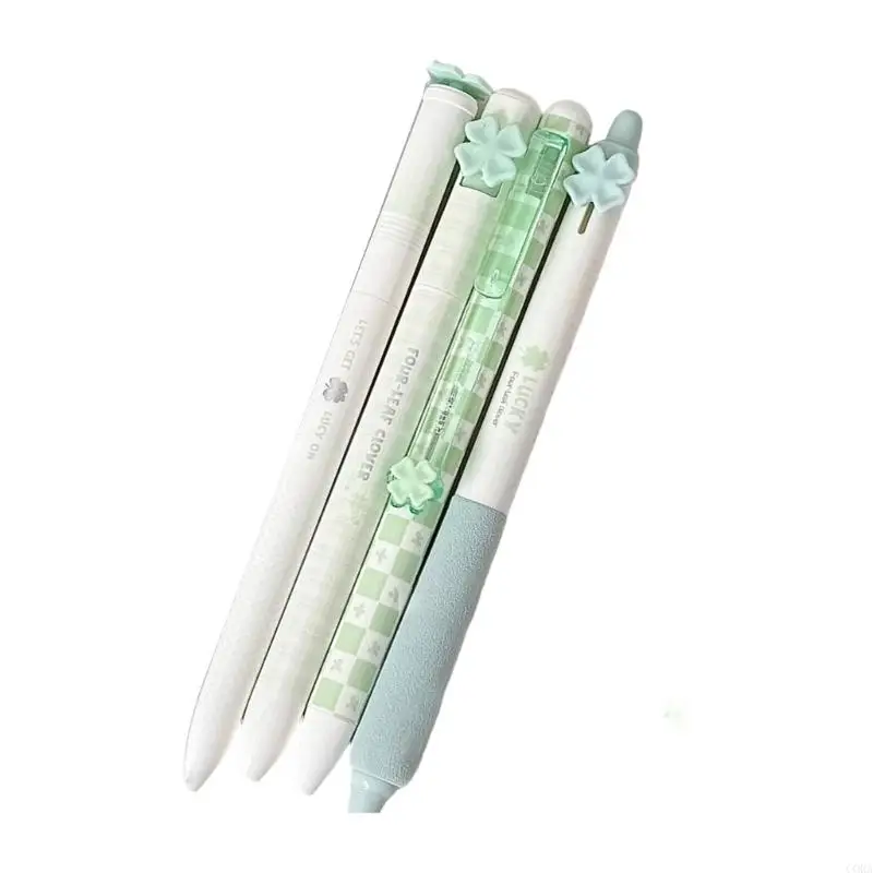 CORA 4Pcs Clicks Type Gel Pen Quick-Drying Roller Ball Pen Set Retractable Gel Pen 0.5mm Tip For Classrooms Business