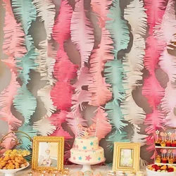 Wrinkle Paper Vertical Stripes Flower Paper Wedding Room Birthday Party Spiral Hanging Decoration Stage Background Decoration