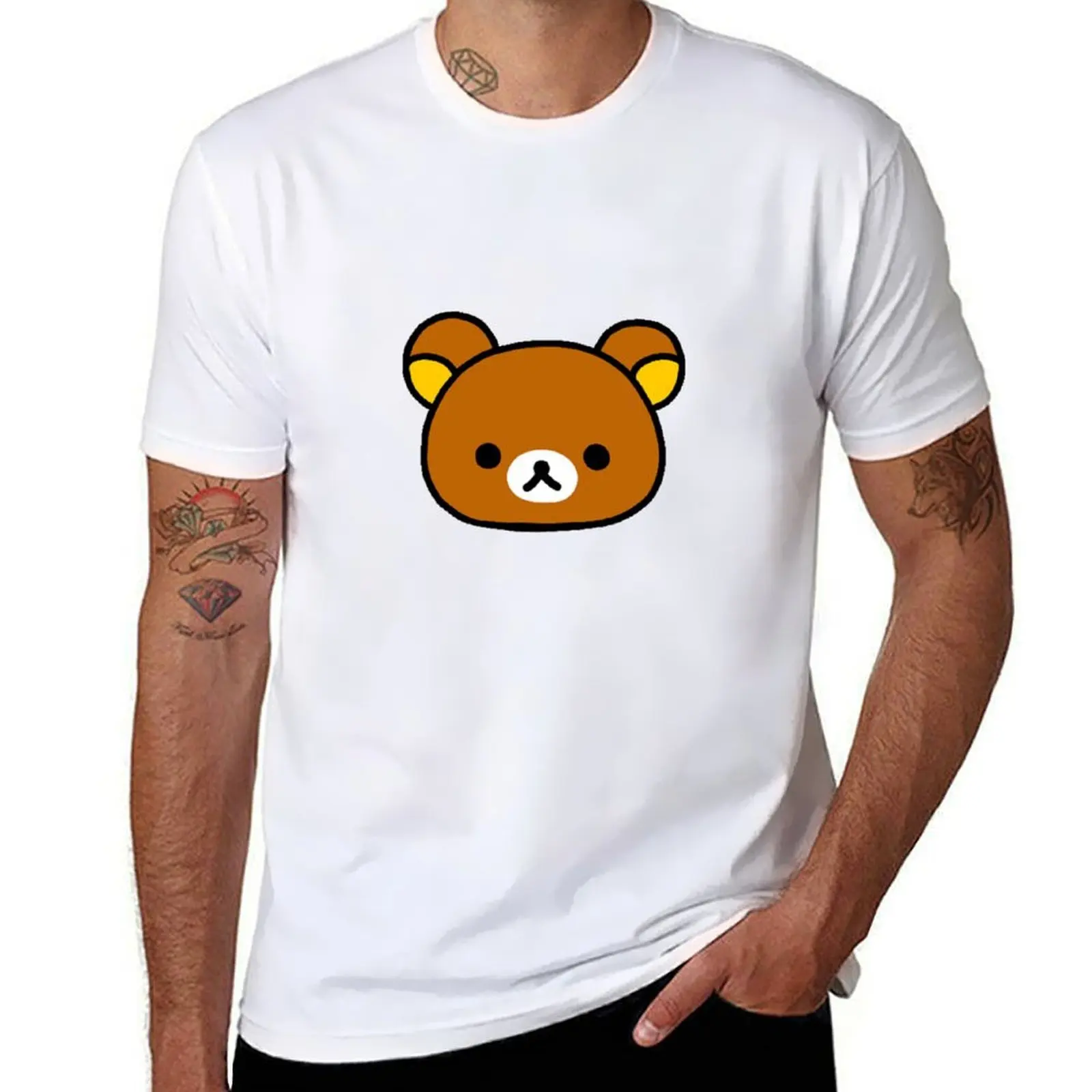

Rilakkuma cute bear head T-Shirt funny t shirts dark humor mens graphic t shirts T-Shirt