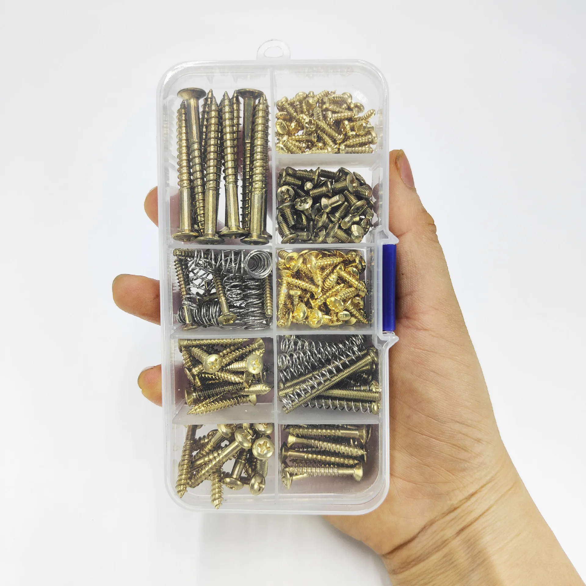 246pcs Guitar Screw Assortment Box Universal Acoustic / Electric Guitar & Bass Installation Screws Kit Guitar Hardware Accessory