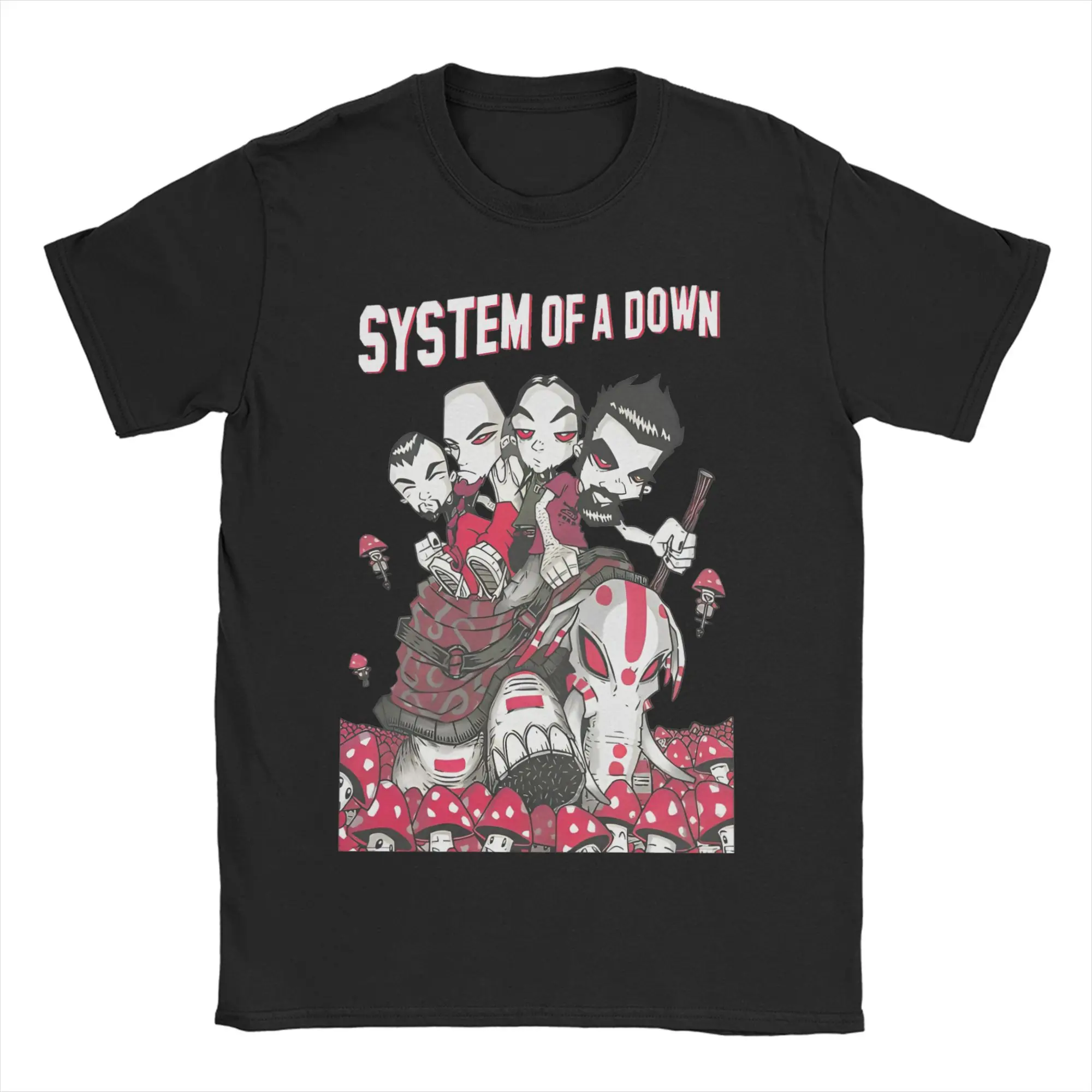 Rock  Heavy Metal Band for Men Women T Shirt SYSTEM OF A DOWN  SOAD Tees Short Sleeve Crew Neck T-Shirt Cotton Plus Size Tops