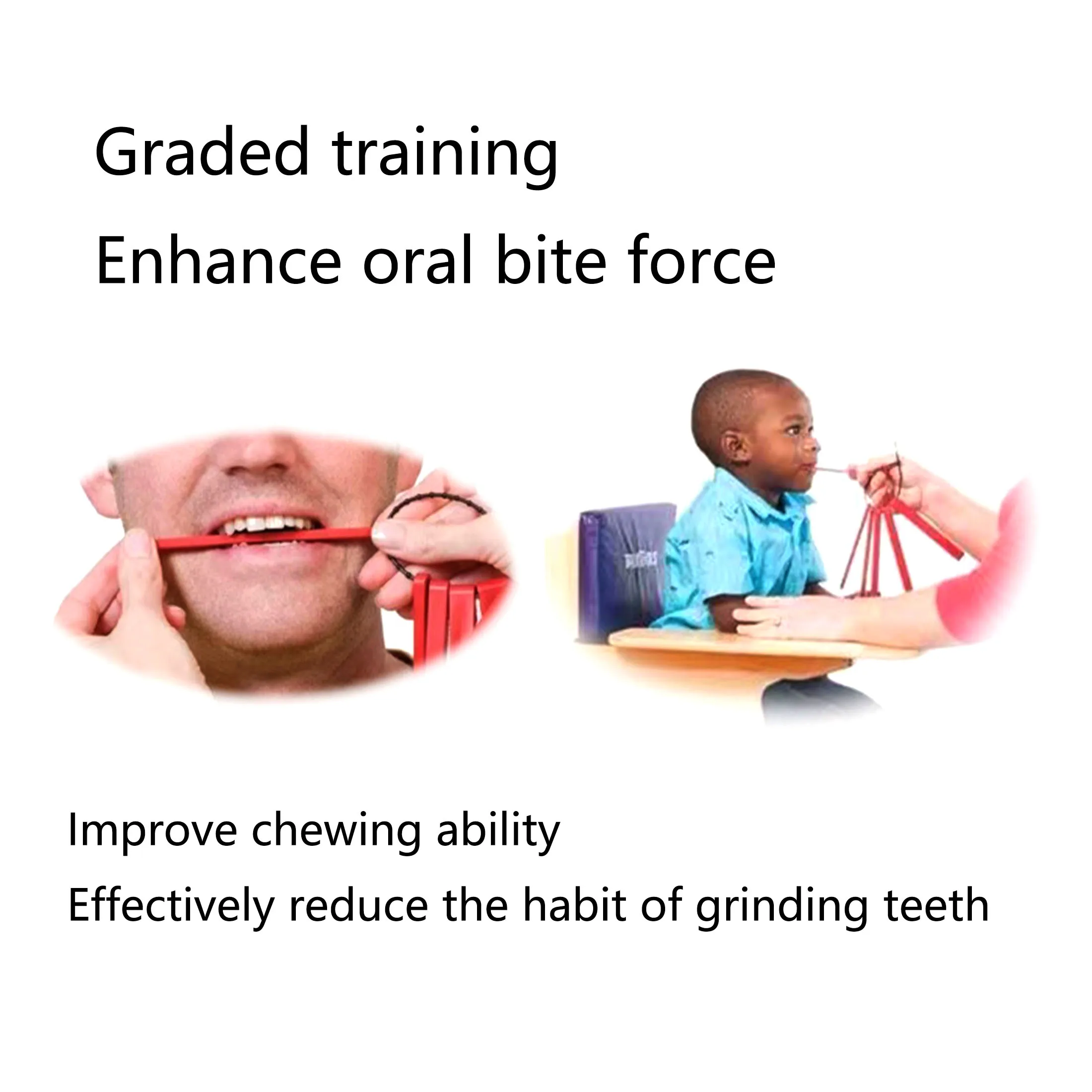 Bloques de mordida Dental para niños, juguetes para masticar sensoriales, juguetes para mordedores autistas, bloques de mordida graduados Mandibulares para adultos y niños
