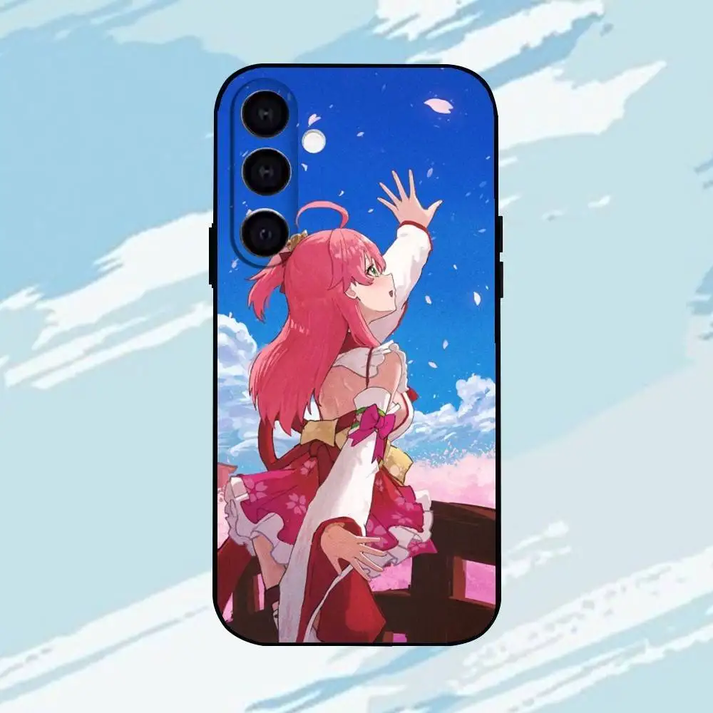 S-Sakura M-Miko  Black Shell Phone Case For Samsung Galaxy A73,A72,A71,A70,A53,A52,A51,Others Soft Black Shell