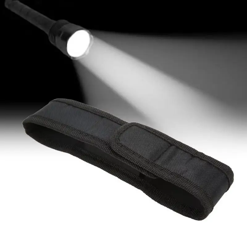 17cm Nylon Flashlight Protective Case Universal LED Flashlight Cover for Outdoor Hiking Use