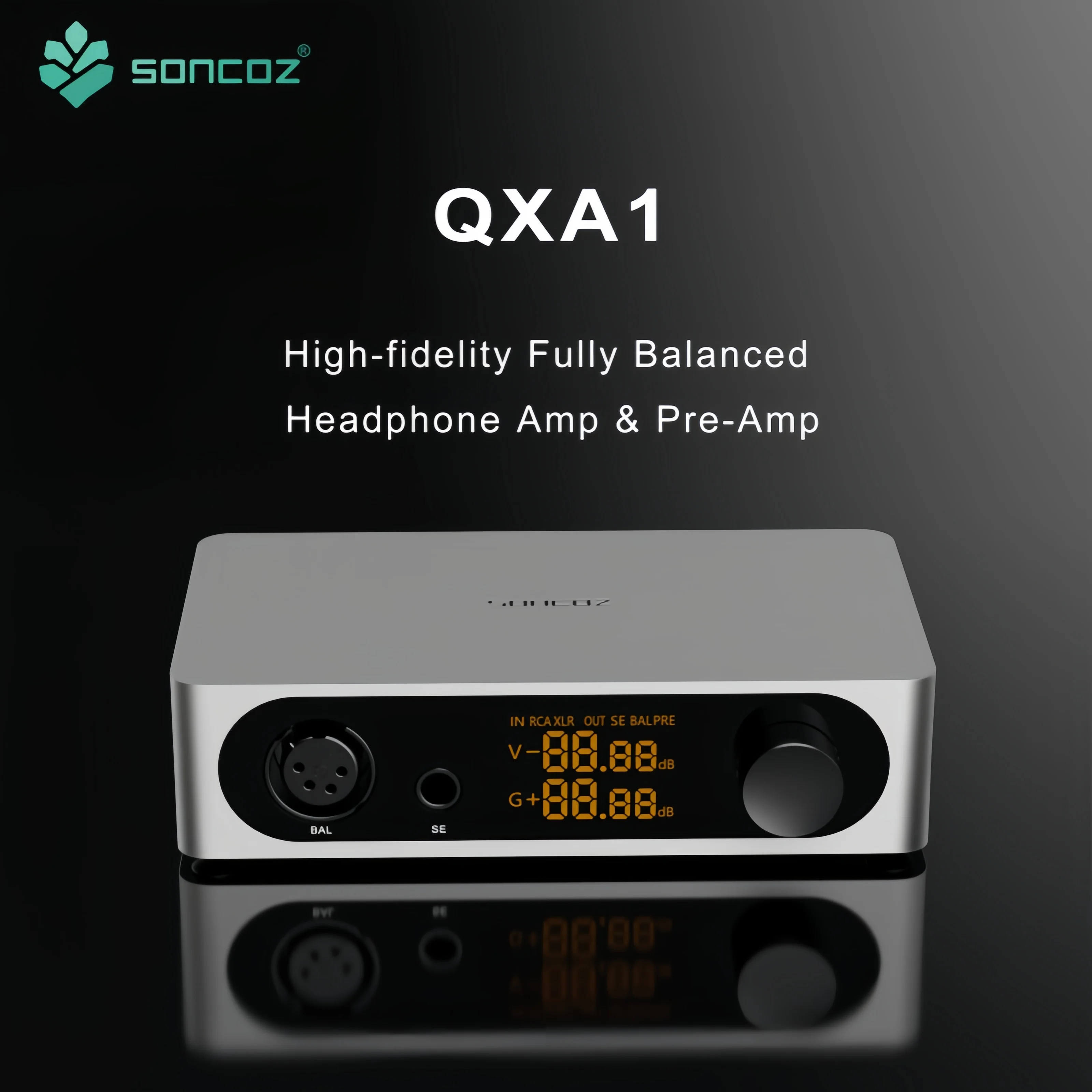 SONCOZ QXA1 Desktop Headphone Amplifier Preamp Integrated Portable Desktop Small Tail Full Balanced HiFi Audiophile AMP