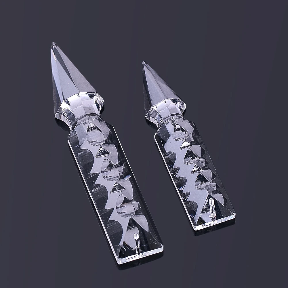 Transparent Glass Crystal Rocket Arrowhead Pendant Outdoor Event Site Indoor Crystal Chandelier Wall Decoration DIY Accessories