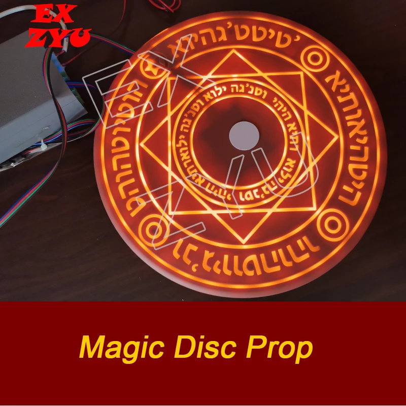 Magic Disc Prop Put RFID Card or Put Hand Onto the Magic Disc to Light Up It and Unlock Escape Room EX ZYU