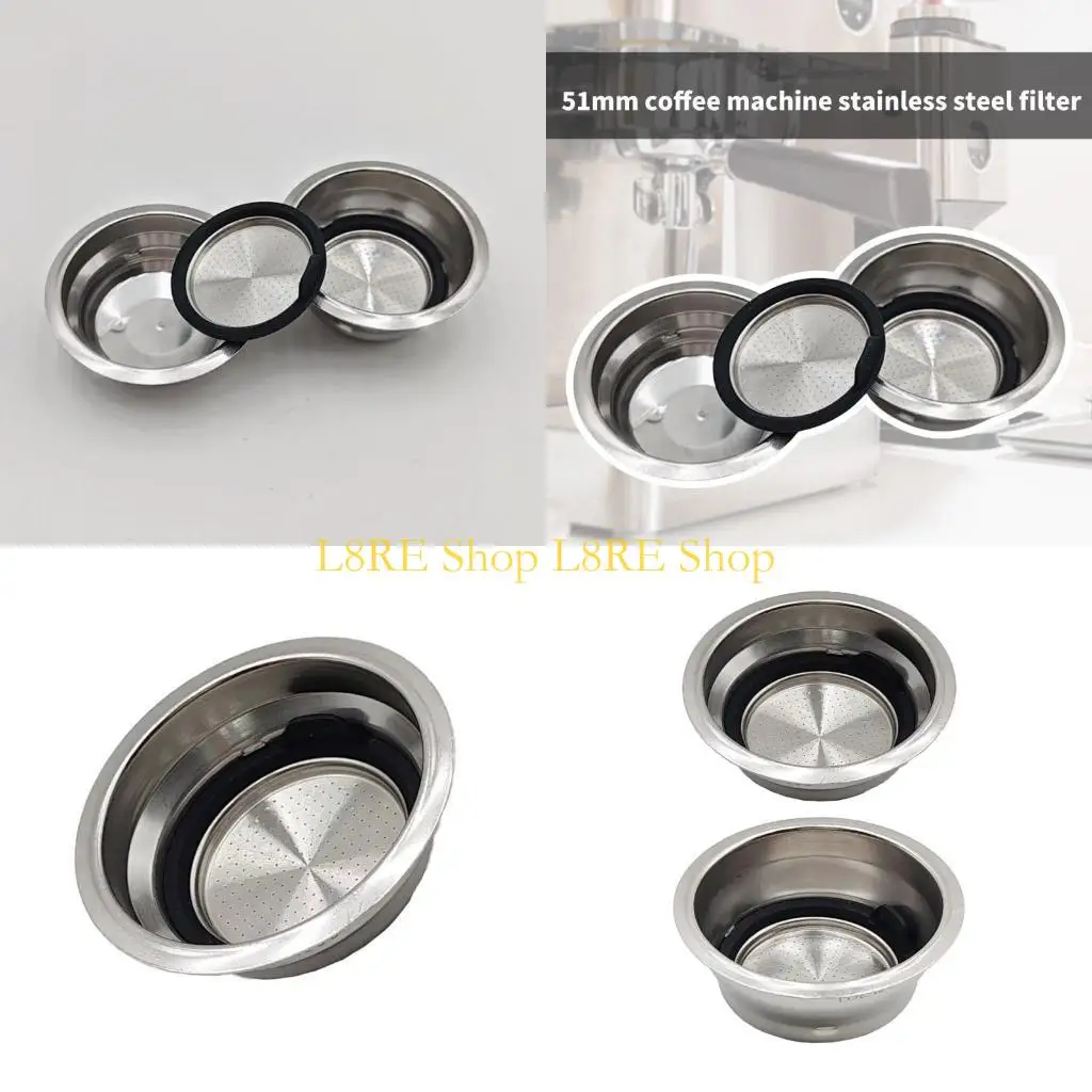 L8re 51 mm cesta filtro café espresso Fiesta café acero inoxidable para café para café