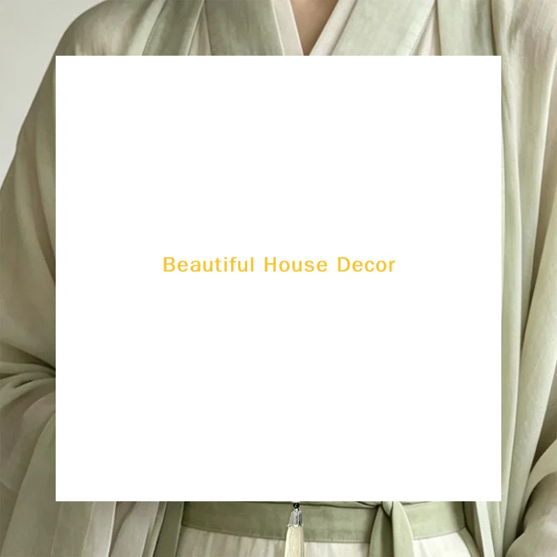 ~Cotton Linen Cloth Folding Hand Fan Bamboo Frame With Tassel Mini Shell Fan Decoration Shell-Shaped Retro Handheld Fan