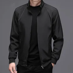 Spring And Summer New Men'S Outerwear Men'S Jacket Bomber Jacket Solid Men'S Thin Jacket Coat Casual Men'S Business Jacket