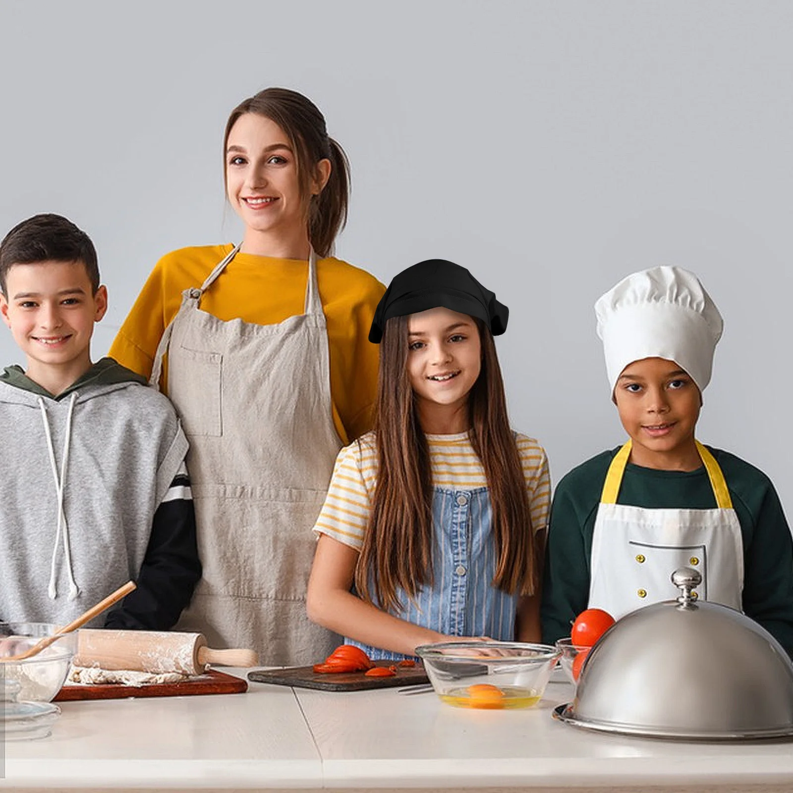 ผ้าคาดผมสำหรับเด็ก ผ้าคาดผมทรงสามเหลี่ยมแบบปรับได้ ดีไซน์แบบญี่ปุ่น ดูดซับเหงื่อ ชุดทำงานสำหรับเชฟร้านอาหาร ผ้าฝ้ายทนทาน