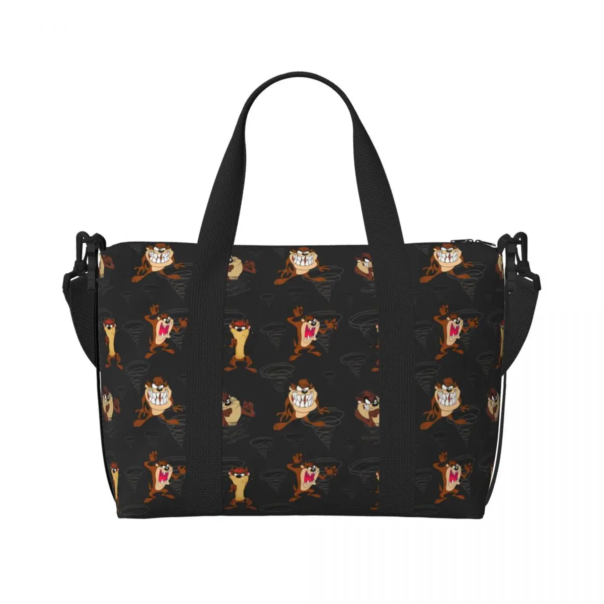 مخصص تسمانيا الشياطين حمل حقيبة المرأة سعة كبيرة أنيمي رياضة حقائب السفر الشاطئ #1