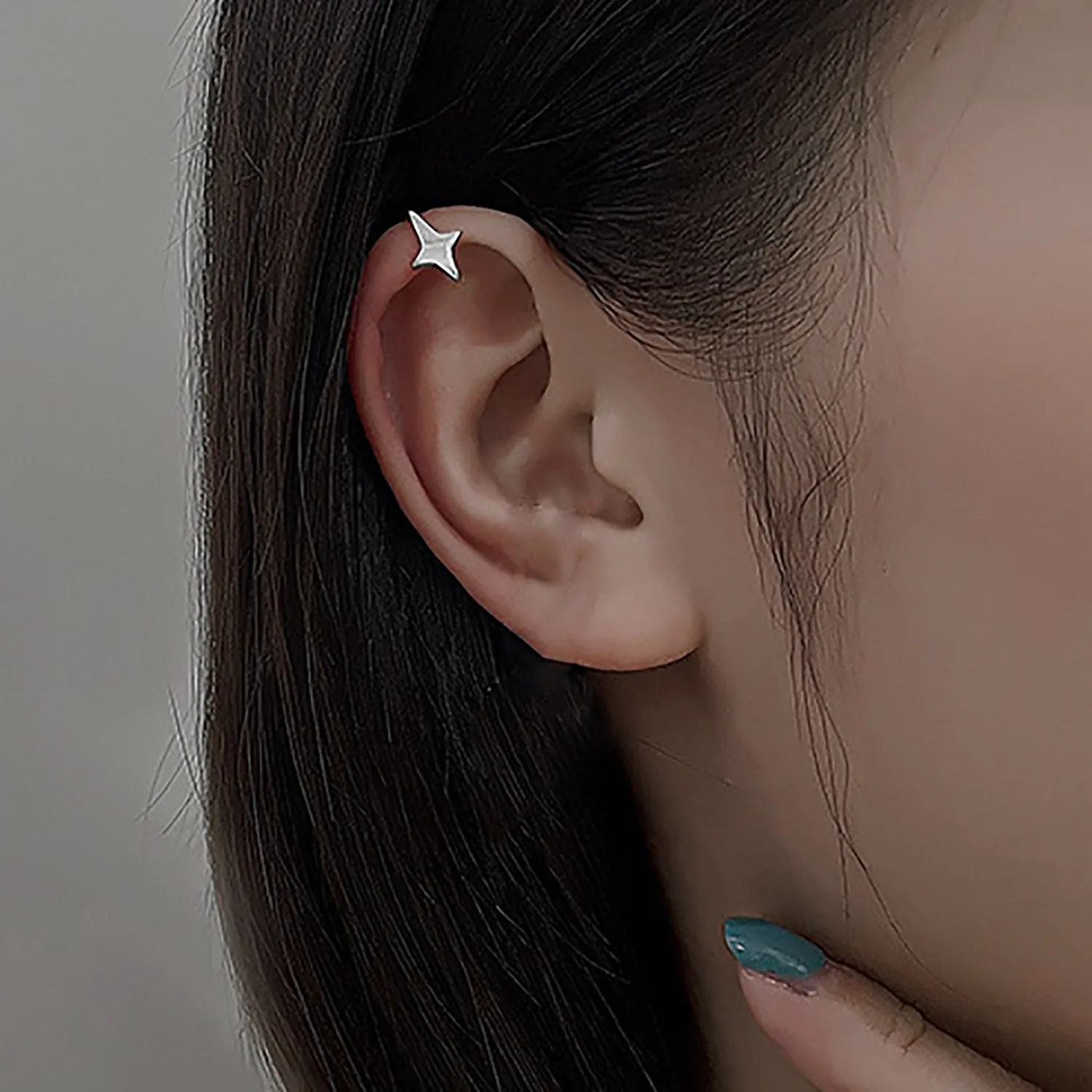 1Pc Cross Star Ear Clip No Piercing Earrings For Women Girls Fake Cartilage Ear Cuff Fashion Korean Y2k Jewelry Accessories