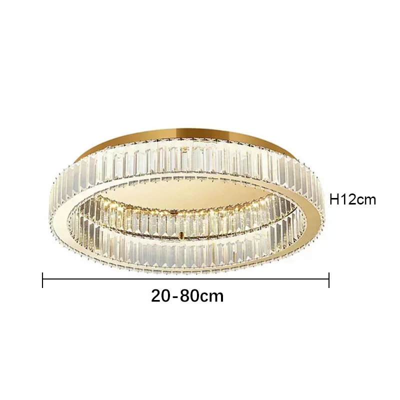 Luxury Modern Crystal LED Ceiling Pendant Lights Golden for Living Dinning Rooms Villa Lobby Hanging Chandelier Lamps Home Decor