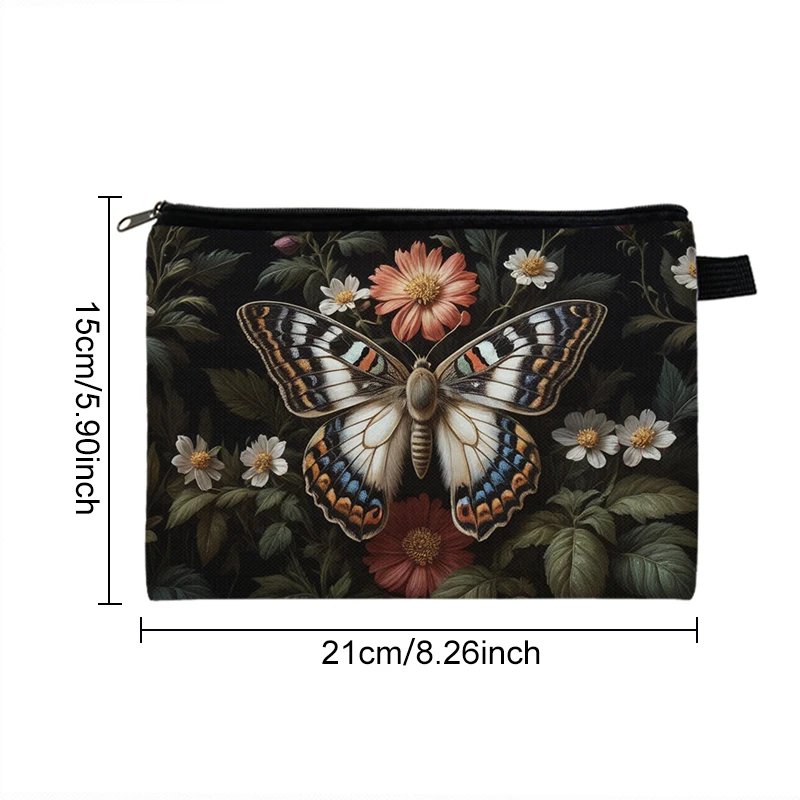 Cute Bee Dragonfly Moth Butterfly Cosmetic Case Women Makeup Pouch Lipstick Napkin Storage Bags for Travel Ladies Toiletries Bag