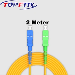 Connettore SC/APC a SC/UPC Modalità singola G652D SX Core Cavo da 3,0 mm Giallo LSZH Giacca Ponticello in fibra ottica 2 metri per FTTX