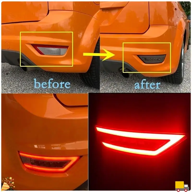 المصد الخلفي عاكس الضوء لفورد فوكس 2 MK2 هاتشباك Ecosport الهروب كوغا الخلفي النهار تشغيل الضوء