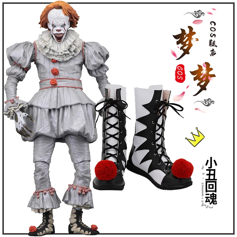 

Страшная обувь для косплея Джокера Pennywise для женщин и мужчин, Костюмы Клоуна на Хэллоуин, ботинки
