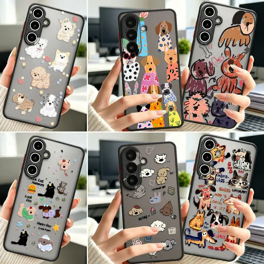Puppy Print Case for Samsung Galaxy A57 A56 A55 A16 A15 A72 A35 A54 A53 A34 A36 A14 A23 A17 A52 A33 Phone Cover