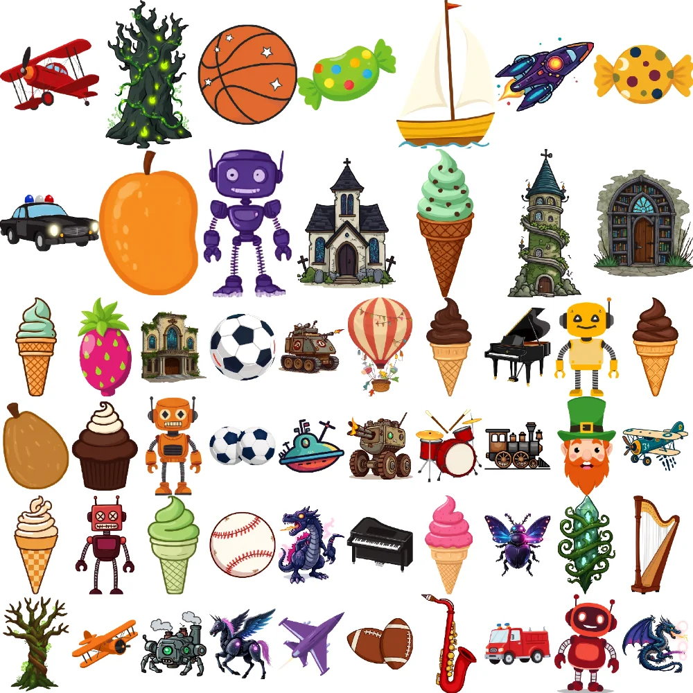 

54 шт., временные татуировки, водонепроницаемые, долговечные наклейки для тела, конфеты, единорог, фортепиано для рук, плеч, мальчиков