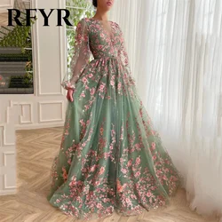 RFYR Women Appliques Lace Evening Dresses for Prom Fairy Skirt Cocktail of Dresses Coming of Age Ceremony Flowers Birthday Party