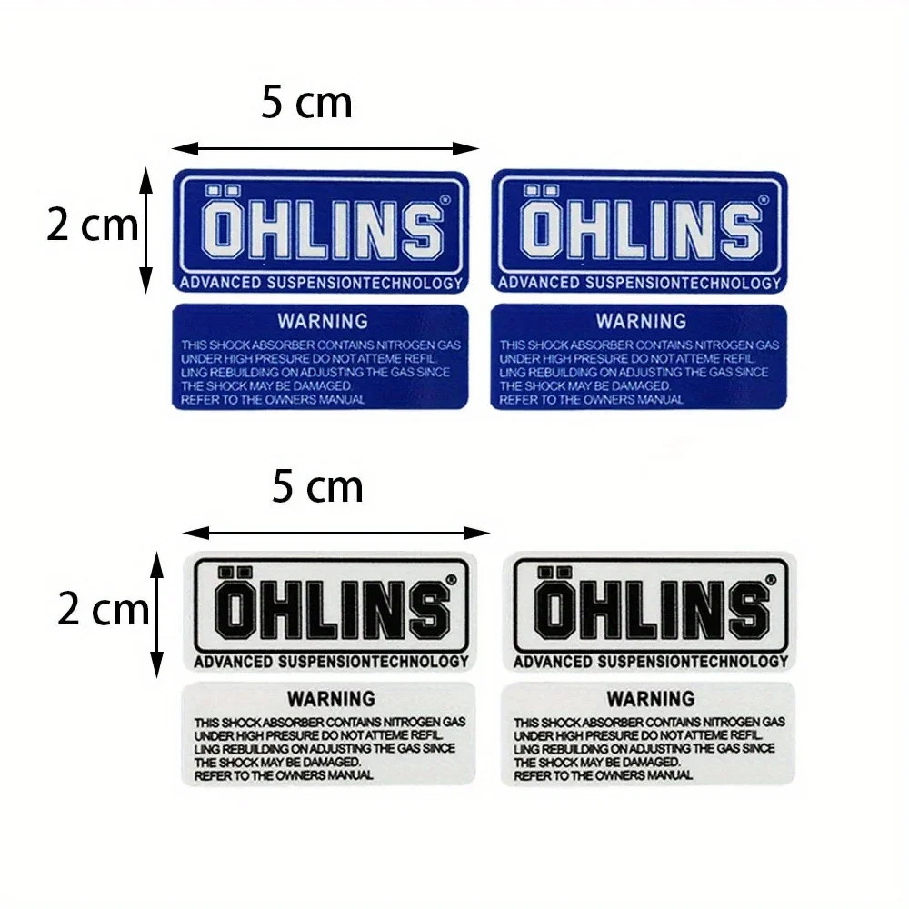 2 Farben reflektierende OHLINS Suspension Shock Aufkleber Motorrad Fahrrad Modifikation Aufkleber Fahrrad Aufkleber reflektierende Aufkleber