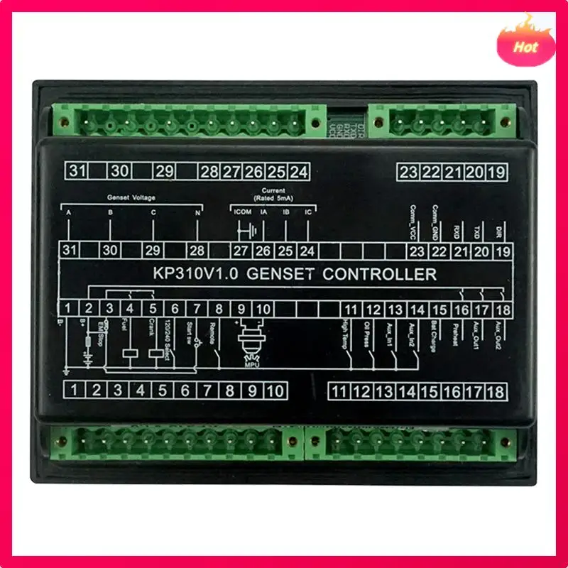 

KP310V1.0 KP310 V1.0 Модуль дизельного генератора Дистанционное управление отпечатком и остановкой Генераторная установка Светодиодная цифровая панель дисплея