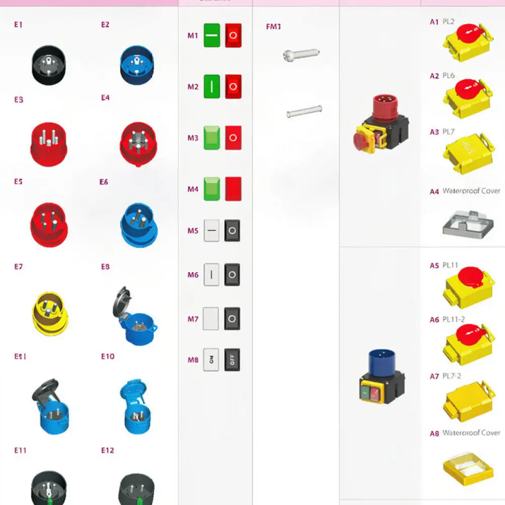 For DKLD KOA1L 5P Magnetic Power Switch Undervoltage Protection Waterproof IP54 Industrial Machine Electrical Controller