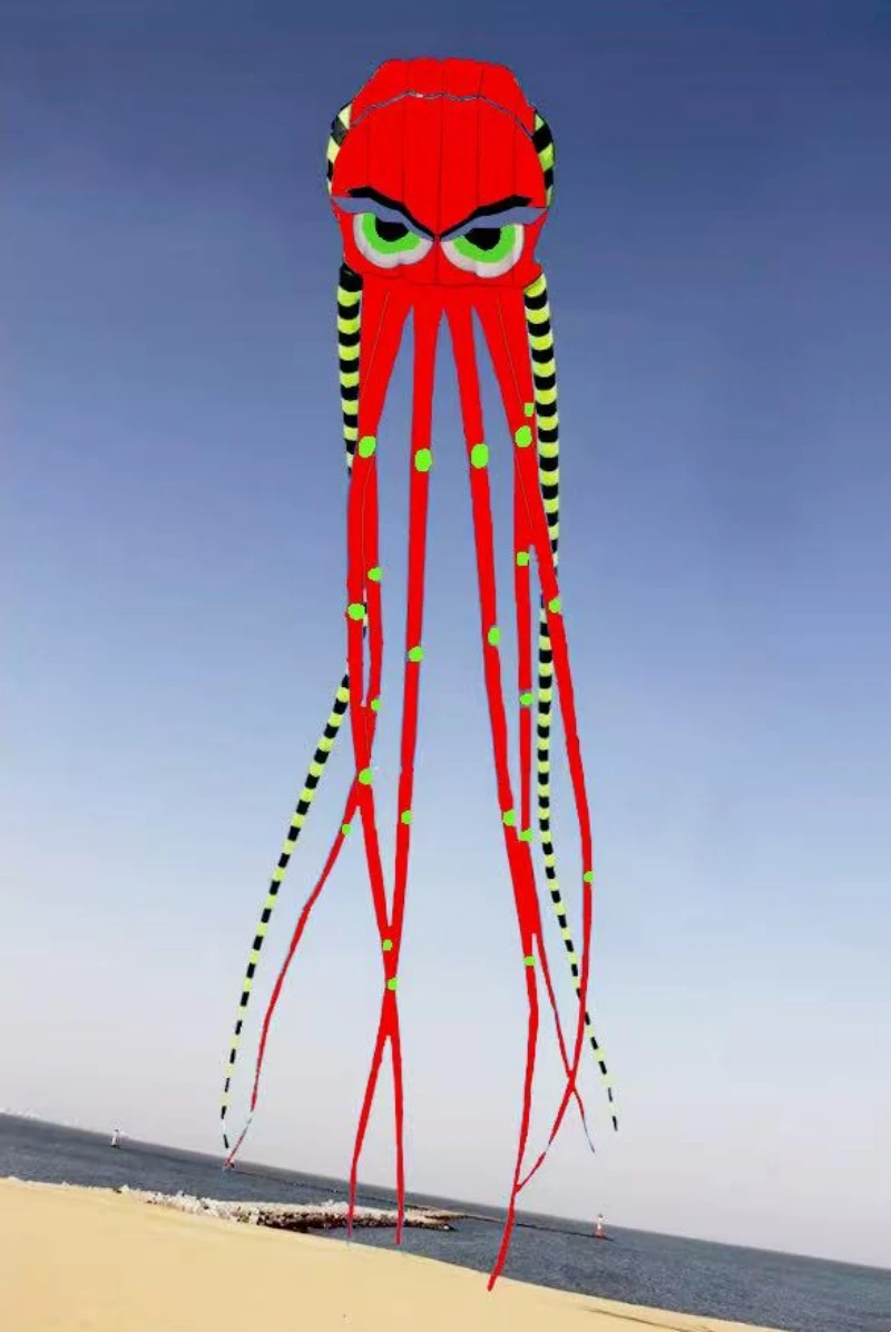 800cm octopus kites flying for adults kites inflatable toys wind kites large kite reel pilot kite lifter toys beach kites koi
