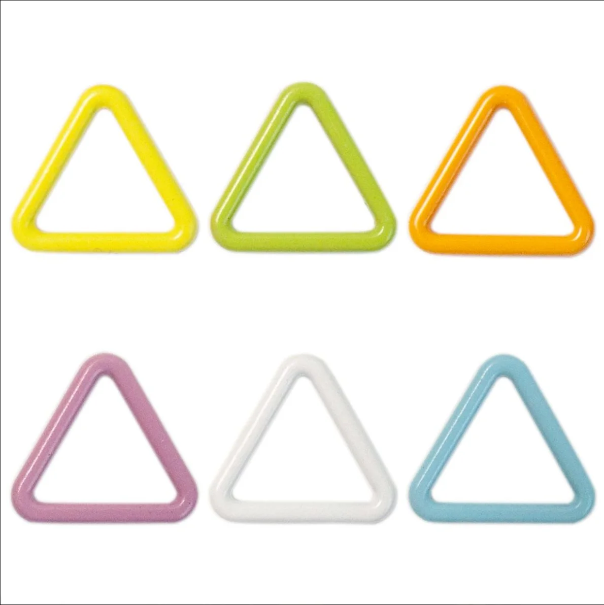 30Pcs Mix Color Triangle Knitting Stitch Markers Colored metal 12-13mm Stitch Markers for Sewing DIY Knitting