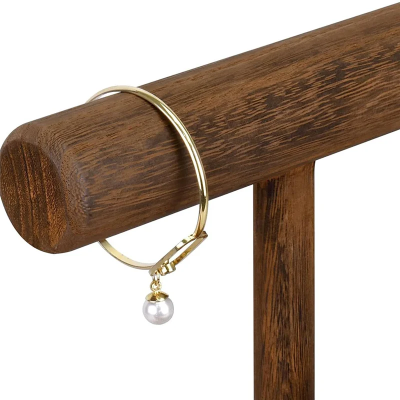 ABLL-soporte para reloj, torre de exhibición de reloj de madera, organizador de joyas para pulseras y collares, organizador de soporte para reloj