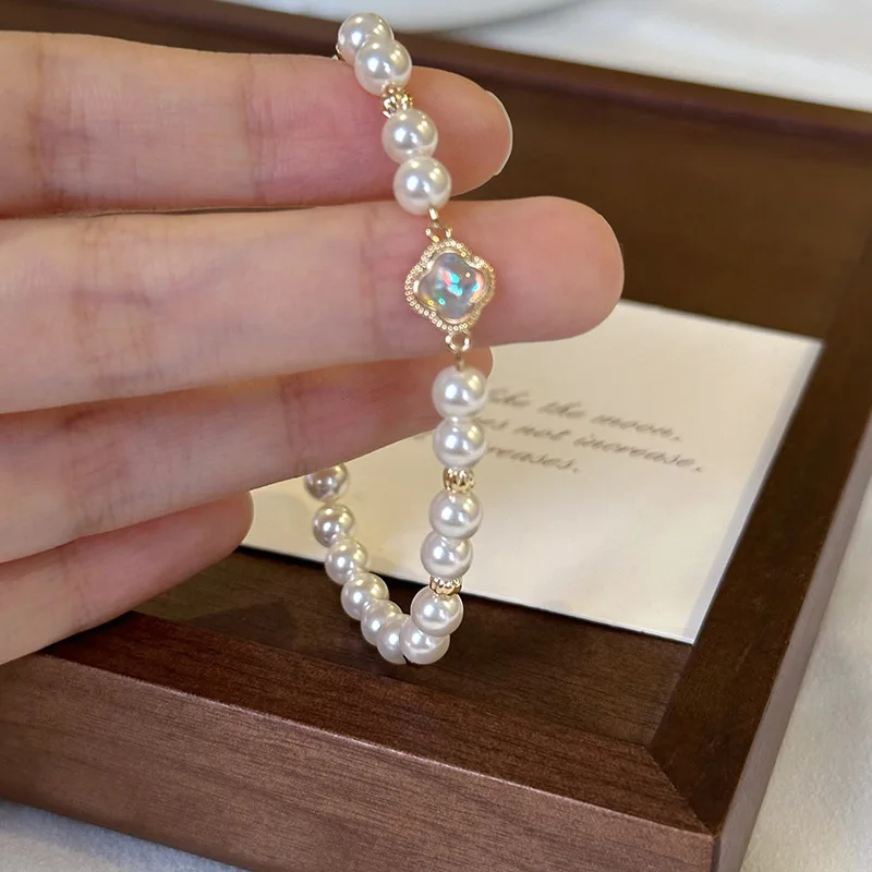 Non Tarnish Pearl Bracelets for Women Autumn Winter Elegant Niche Light Luxury Chinese Style Bestie Bracelets Jewelry Gifts