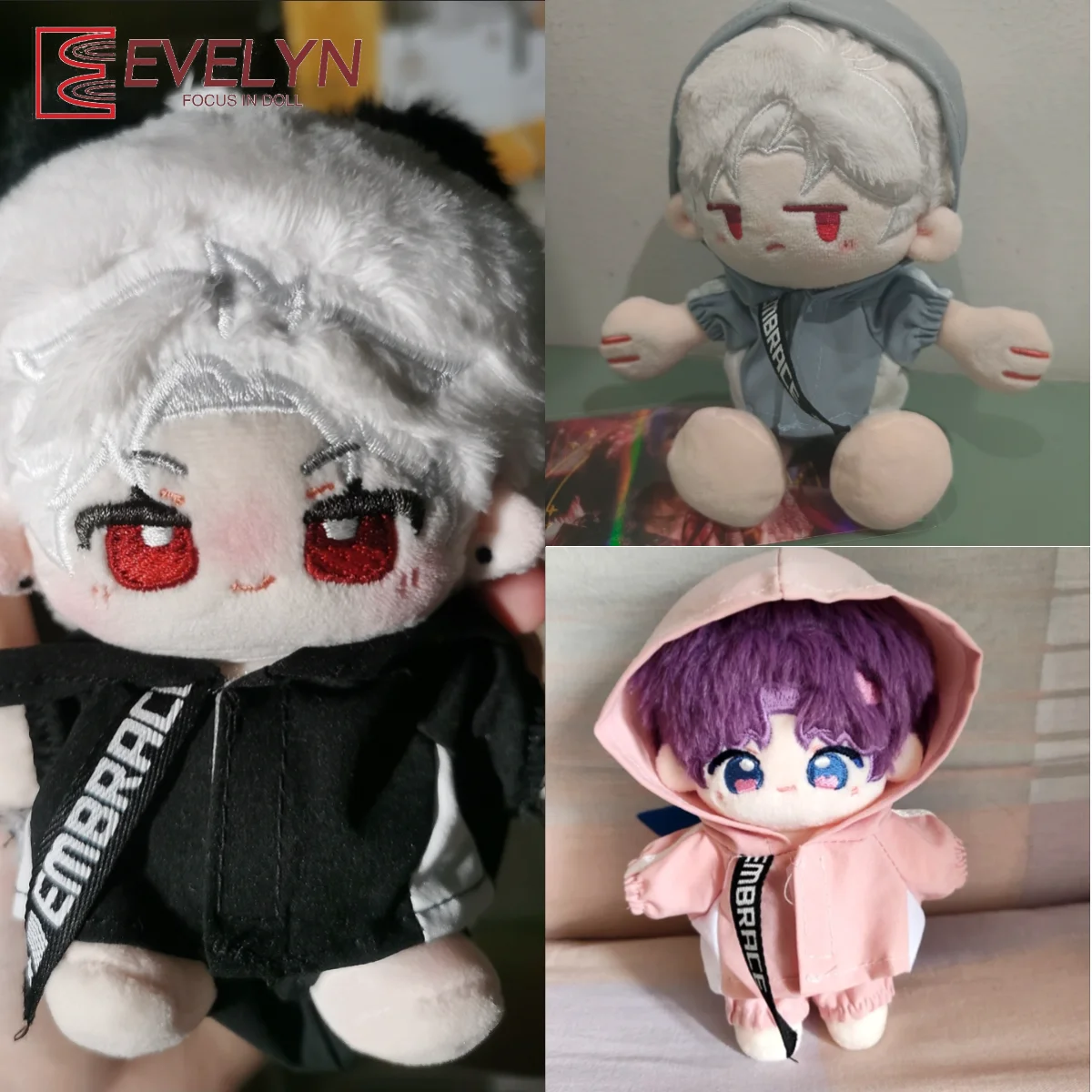 

Evelyn 4 стильная милая кукольная одежда, аксессуары для любви и глубокого пространства, 10 см, хлопковая кукла, мини-толстовка, брюки, одежда