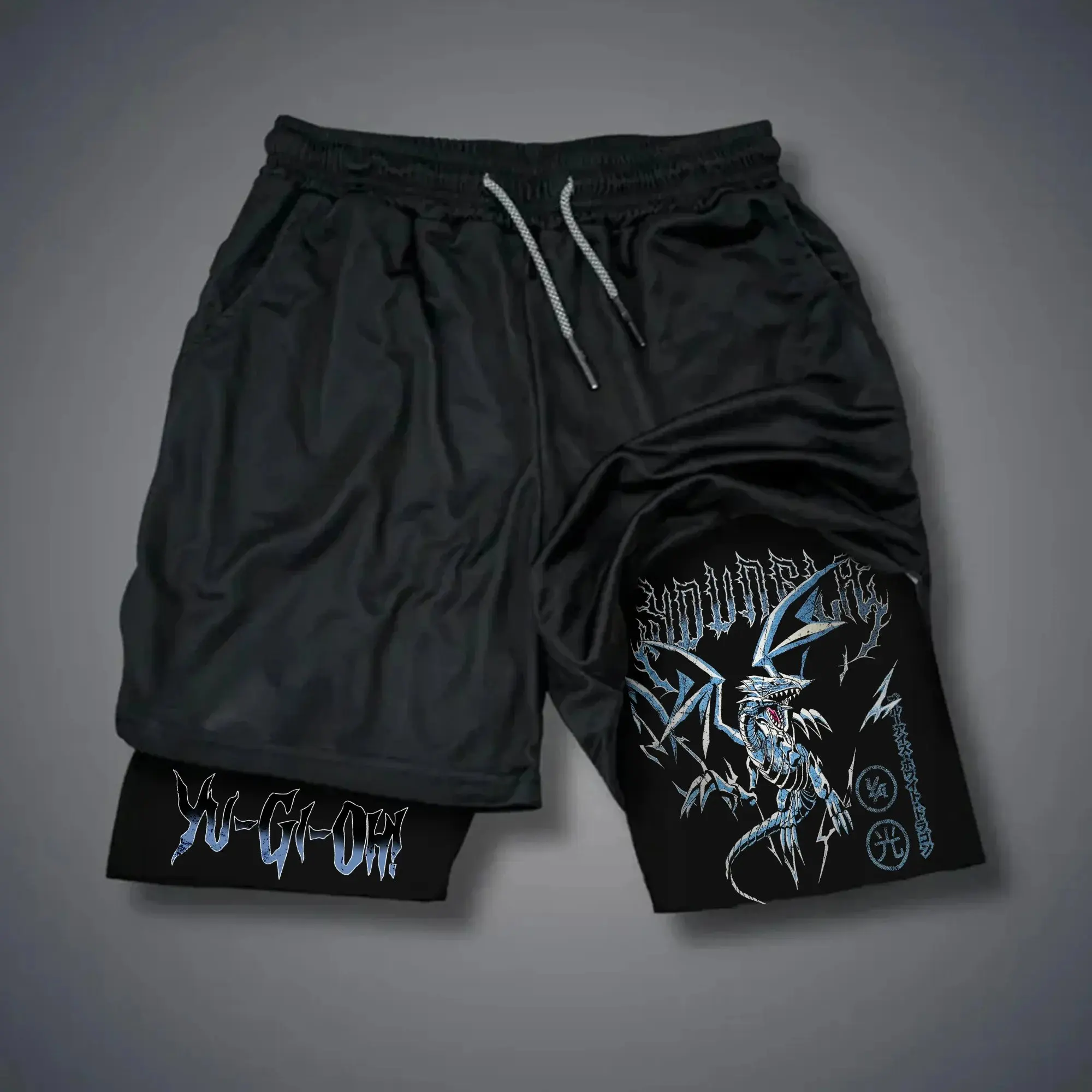 Yu-Gi-Oh! Short de course imprimé Pot of Greed 2025 - Vêtements de sport officiels Anime avec ventilation en maille
