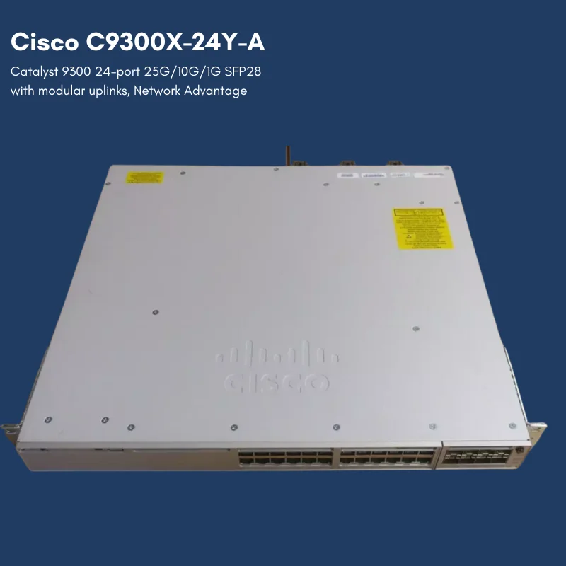 For Catalyst C9300X-24Y-A Stock Brand New 24-Port Managed Switch 4 Gigabit SFP Uplinks SNMP 1 Year 128Gbps Capacity Stackable