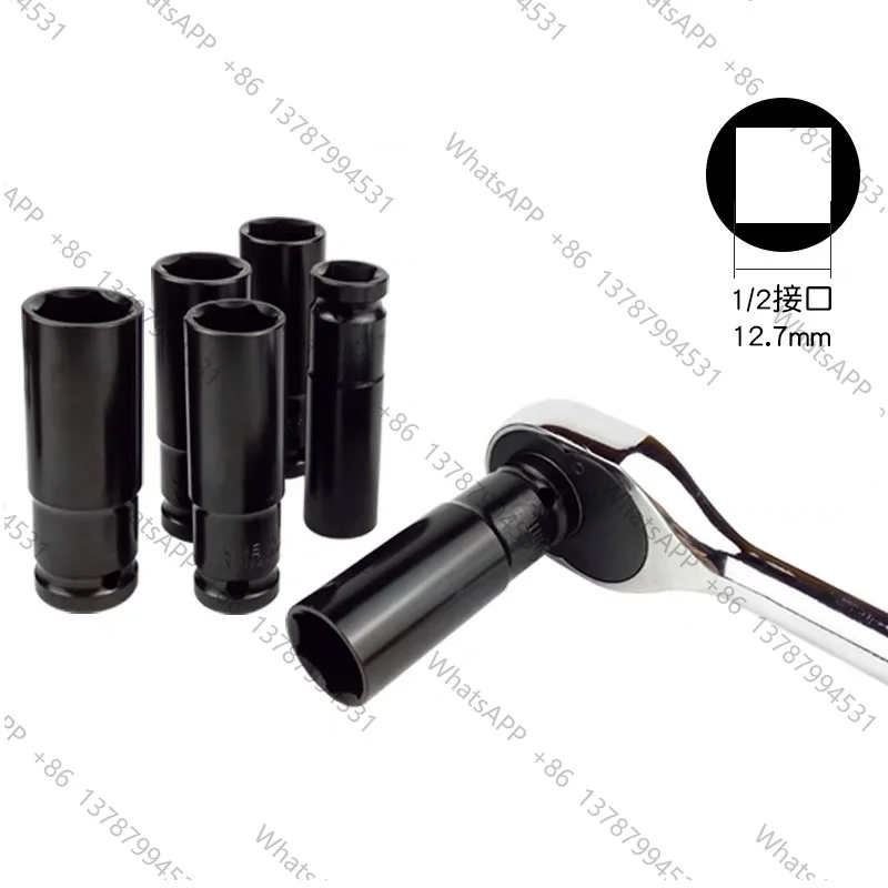 6PCS 8-32MM Impact Socket Set Accessories For Makita Electric Impact Wrench Sleeves Batch Head Drill Chuck For Wrench Adapter